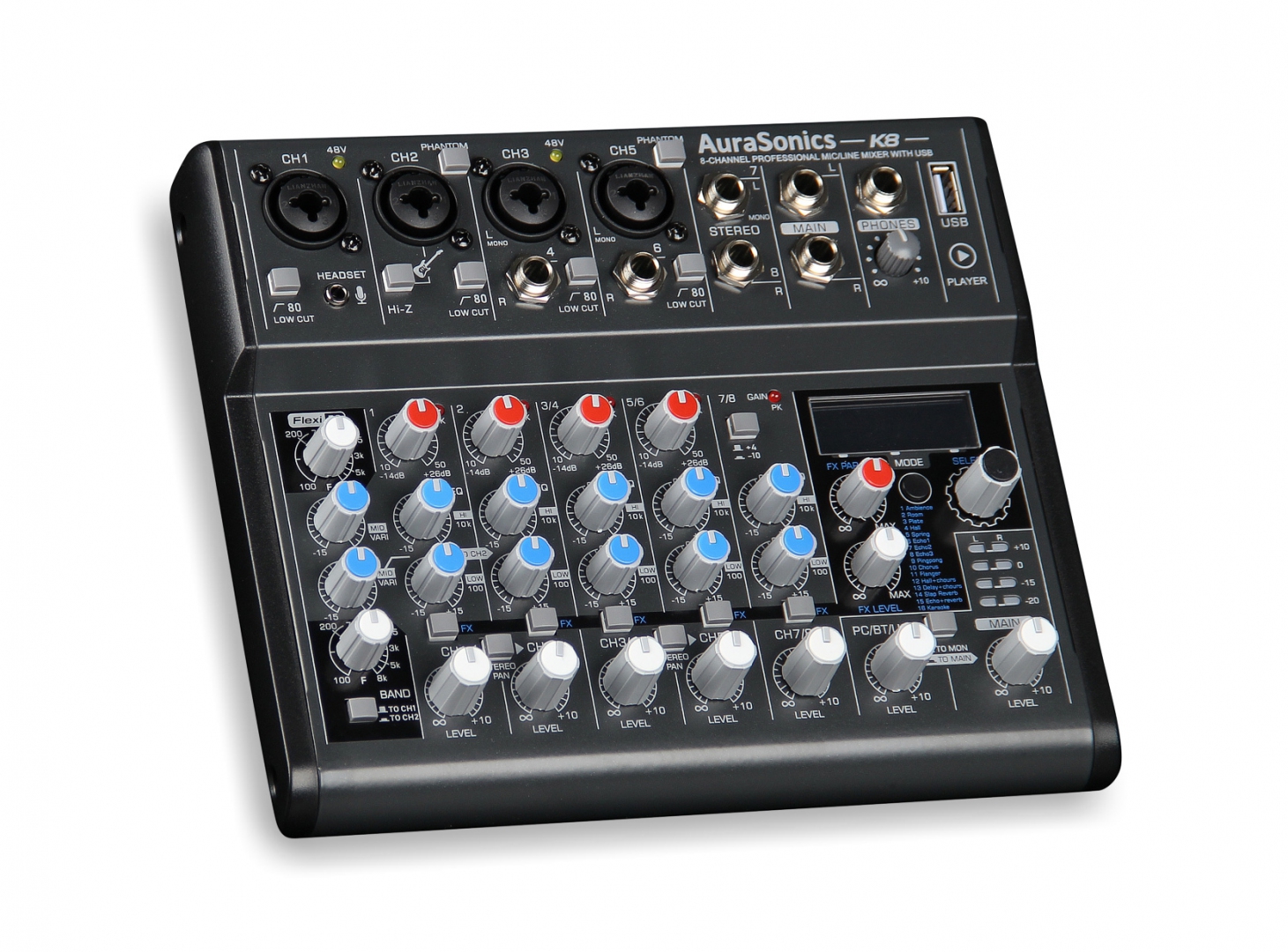AuraSonics K8 компактный микшерный пульт в Карачаево-Черкесии
