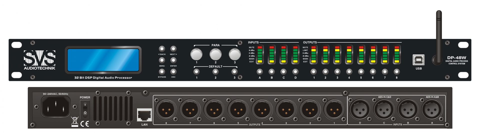 SVS Audiotechnik DP-48W Цифровой процессор: 4 входа 8 выходов в Карачаево-Черкесии