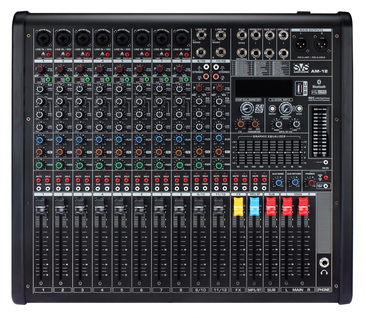 SVS Audiotechnik mixers AM-12 Микшерный пульт аналоговый, 12-канальный в Карачаево-Черкесии